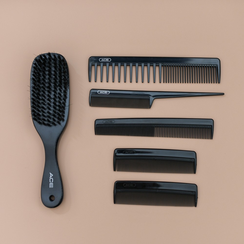 slide 6 of 6, Goody Ace Wood Boar Bristle Hair Brush, 1 ct