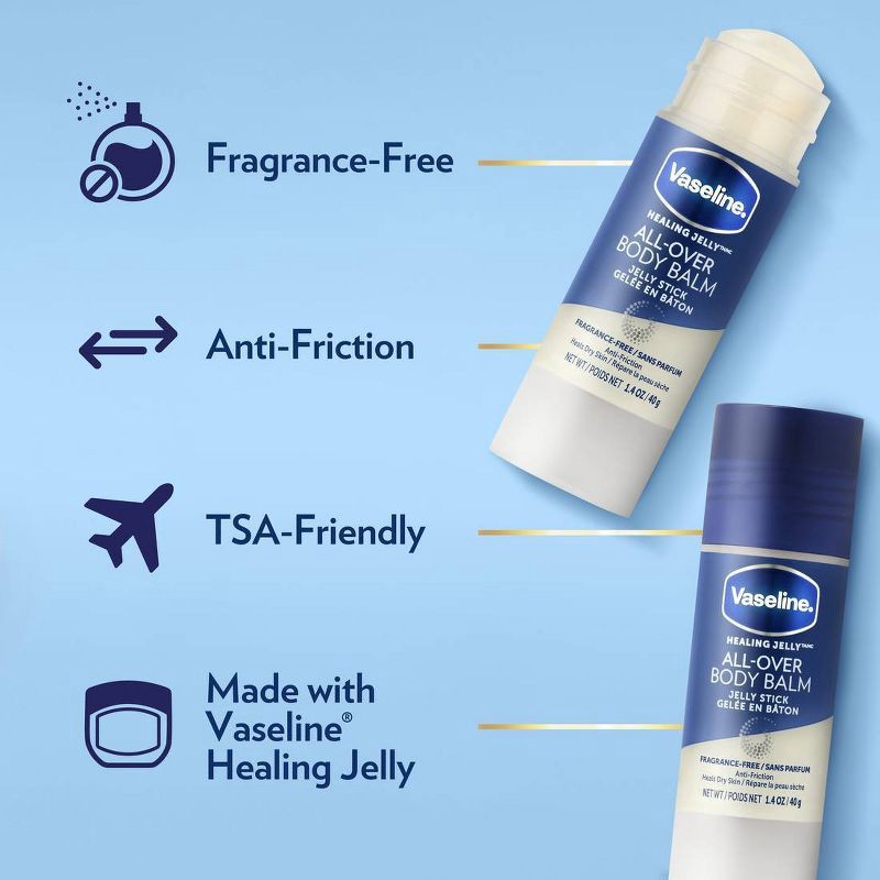 slide 3 of 7, Vaseline All-Over Body Balm Stick Unscented - 1.4oz, 1.4 oz