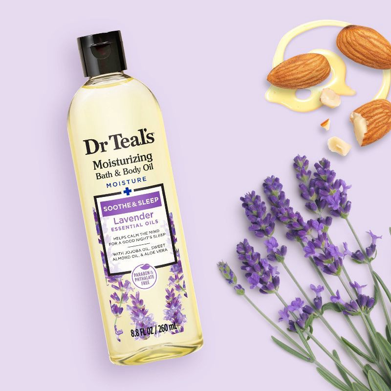 slide 4 of 5, Dr Teal's Soothing Lavender Moisturizing Bath & Body Oil - 8.8 fl oz, 8.8 fl oz