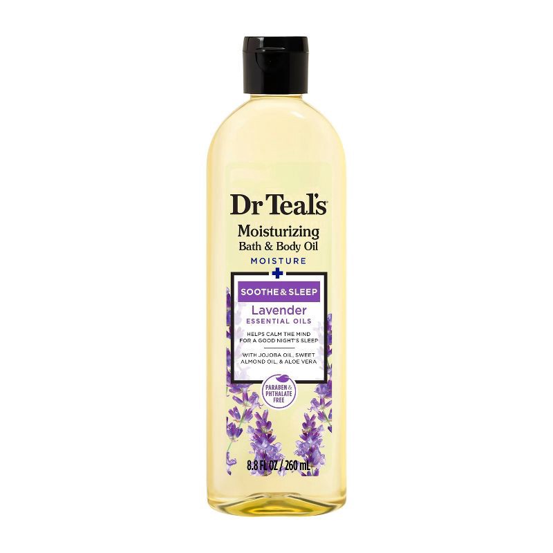 slide 1 of 5, Dr Teal's Soothing Lavender Moisturizing Bath & Body Oil - 8.8 fl oz, 8.8 fl oz