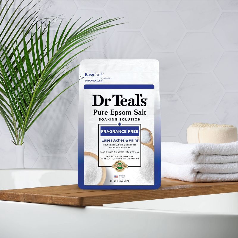 slide 5 of 6, Dr Teal's Epsom Salt Magnesium Soak - Fragrance-Free - 4 lbs, 4 lb