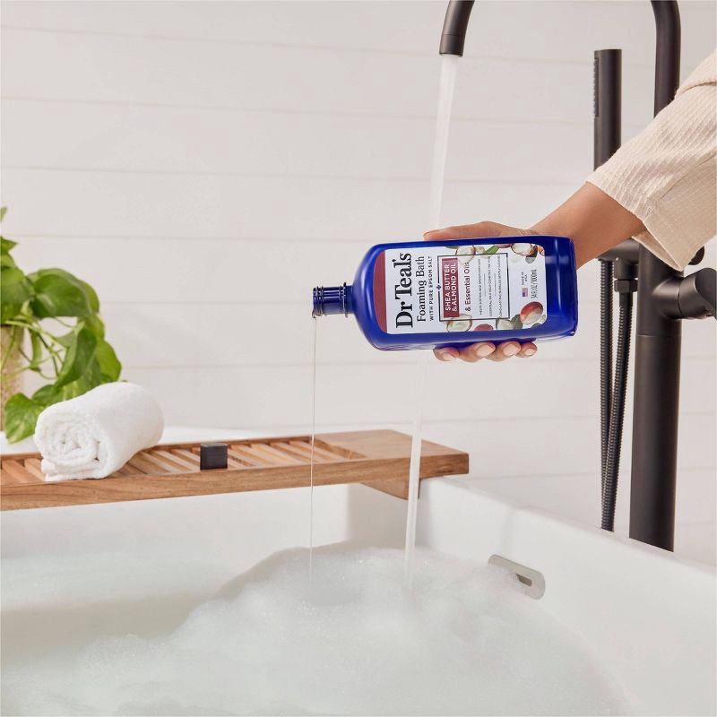 slide 5 of 6, Dr Teal's Shea Butter & Almond Oil Foaming Bubble Bath - 34 fl oz, 34 fl oz