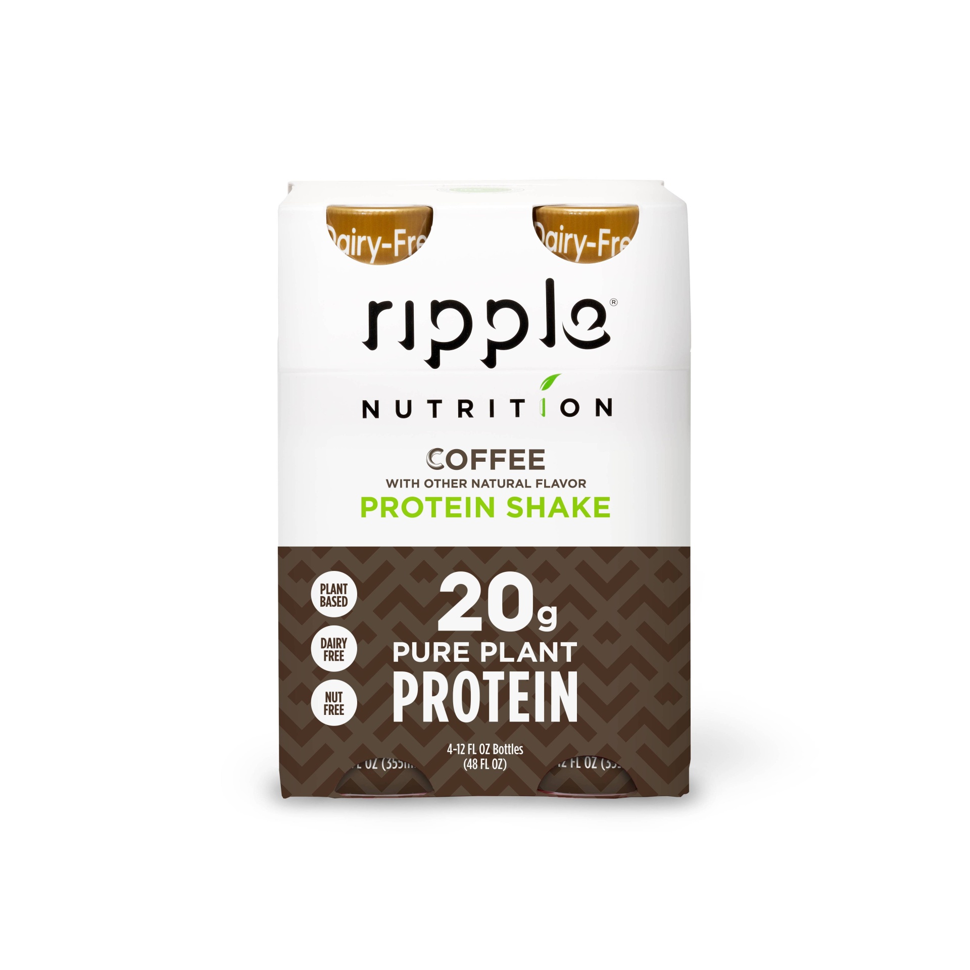 slide 1 of 4, Ripple Vegan Protein Shakes - Coffee, 12 fl oz, 4 ct