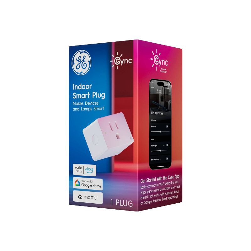 slide 3 of 14, GE Household Lighting GE CYNC Indoor Smart Plug White, 1 ct