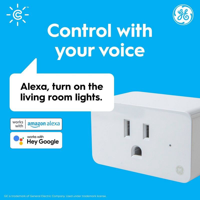 slide 9 of 14, GE Household Lighting GE CYNC Indoor Smart Plug White, 1 ct