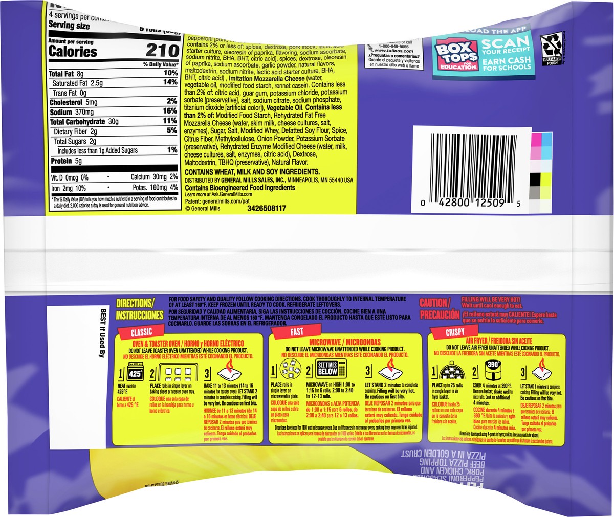 slide 6 of 9, Totino's Pizza Rolls, Pepperoni Flavored, Frozen Snacks, 12.2 oz, 25 ct, 25 ct