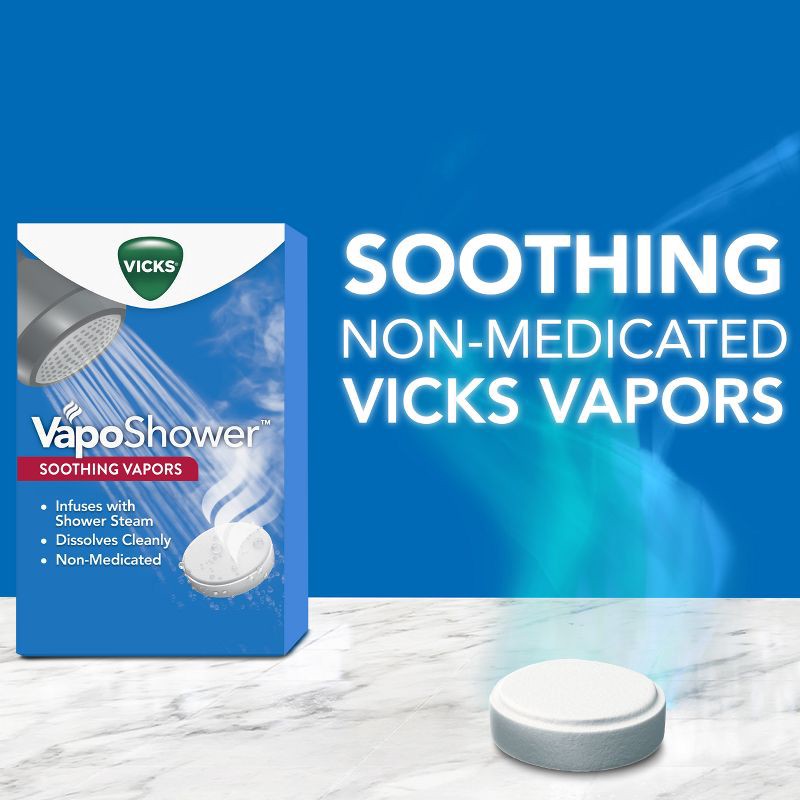 slide 5 of 8, Vicks VapoShower Soothing Vapors Tablets - 5ct, 5 ct