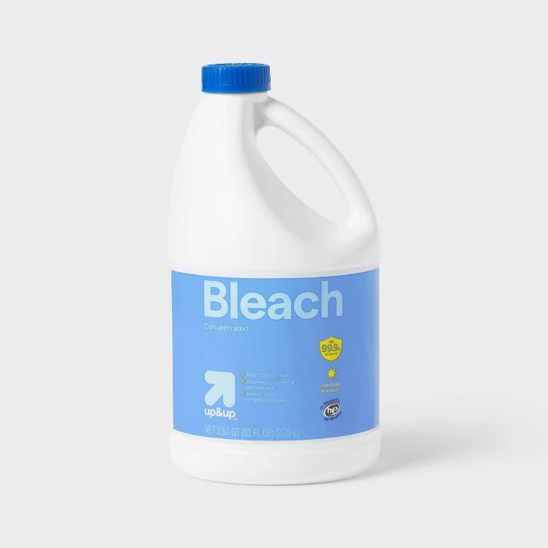 slide 1 of 4, Regular Bleach with Fabric Protection - 81 fl oz - up&up™, 81 fl oz