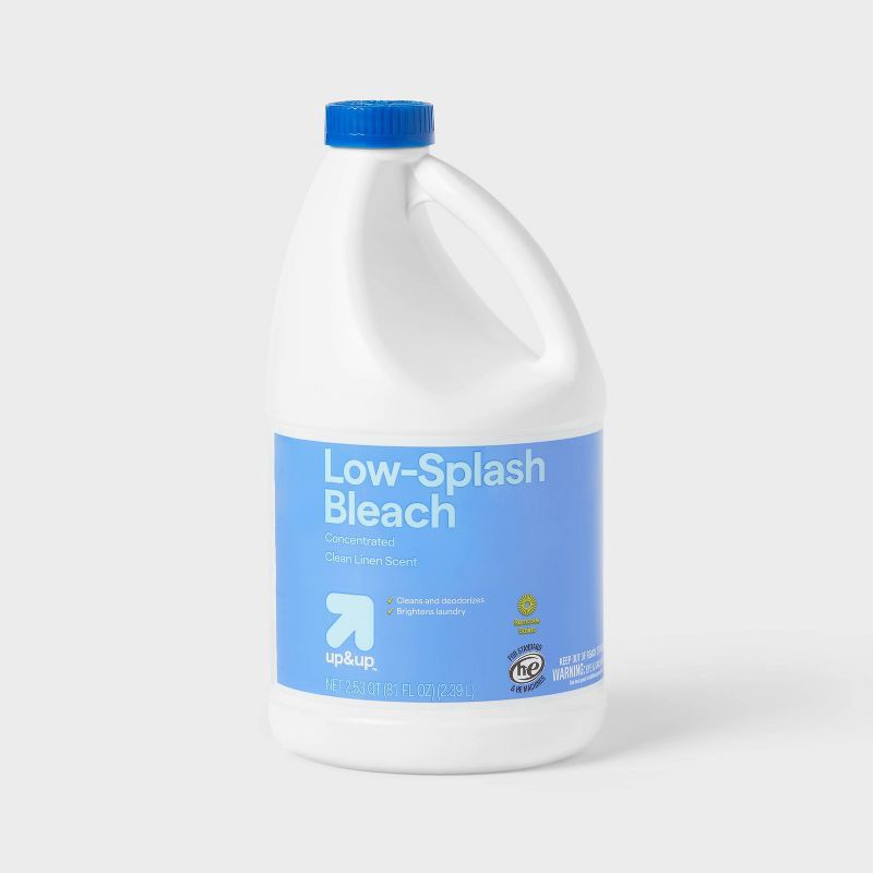slide 1 of 4, Low Splash Linen Bleach - 81oz - up&up™, 81 oz