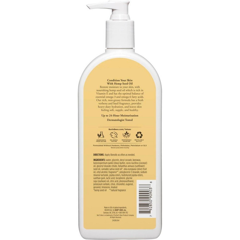 slide 2 of 2, Burt's Bees Hemp Body Lotion - 12oz, 12 oz