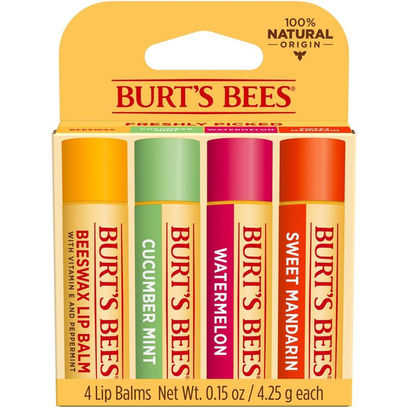 slide 1 of 13, Burt's Bees Freshly Picked Lip Balm - 4pk, 4 ct