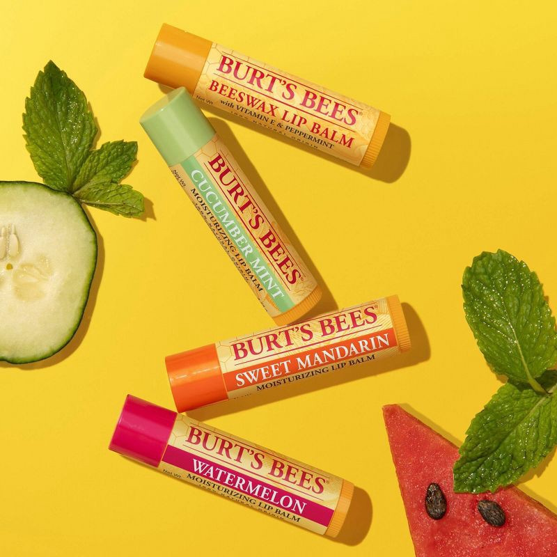 slide 8 of 12, Burt's Bees Freshly Picked Lip Balm - 4pk, 4 ct