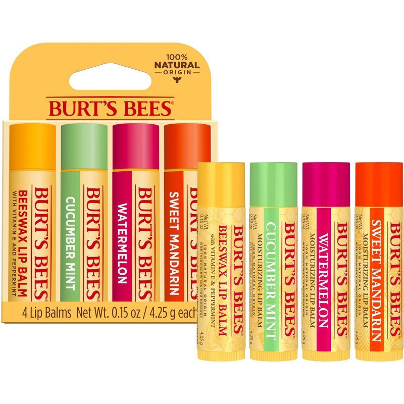 slide 8 of 13, Burt's Bees Freshly Picked Lip Balm - 4pk, 4 ct