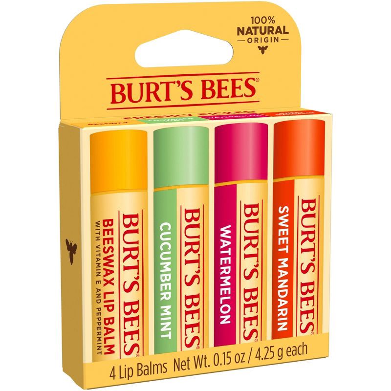 slide 9 of 13, Burt's Bees Freshly Picked Lip Balm - 4pk, 4 ct