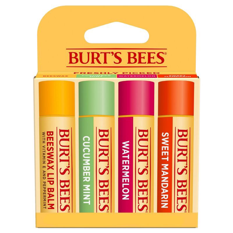 slide 1 of 12, Burt's Bees Freshly Picked Lip Balm - 4pk, 4 ct