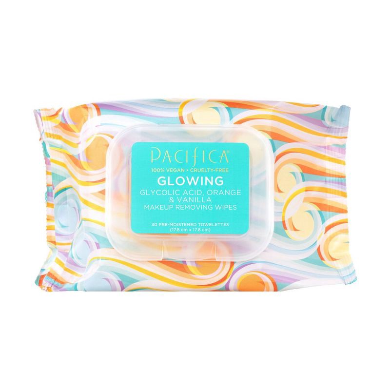 slide 3 of 4, Pacifica Glowing Makeup Removing Wipes - Orange - 30ct, 30 ct