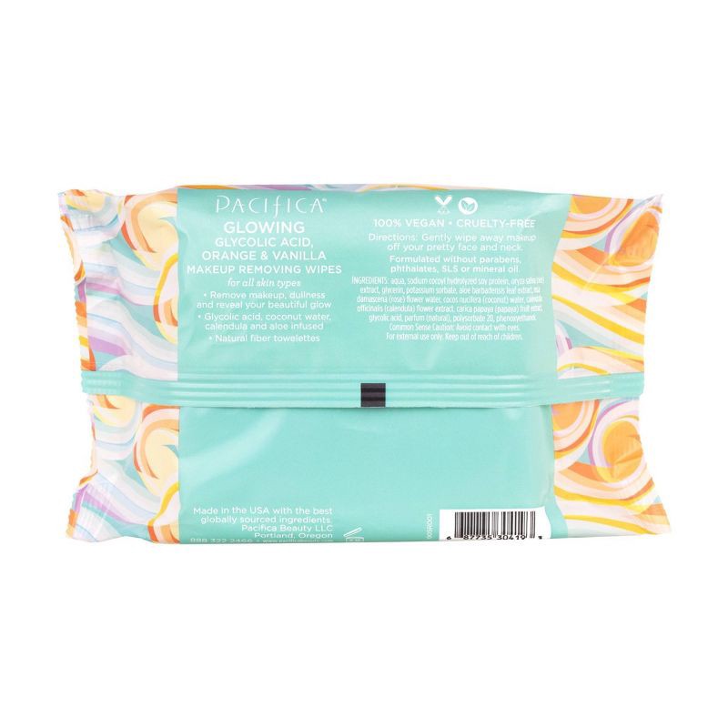 slide 4 of 4, Pacifica Glowing Makeup Removing Wipes - Orange - 30ct, 30 ct