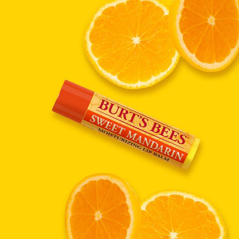 slide 3 of 14, Burt's Bees Moisturizing Lip Balm - Sweet Mandarin - 0.15oz, 0.15 oz