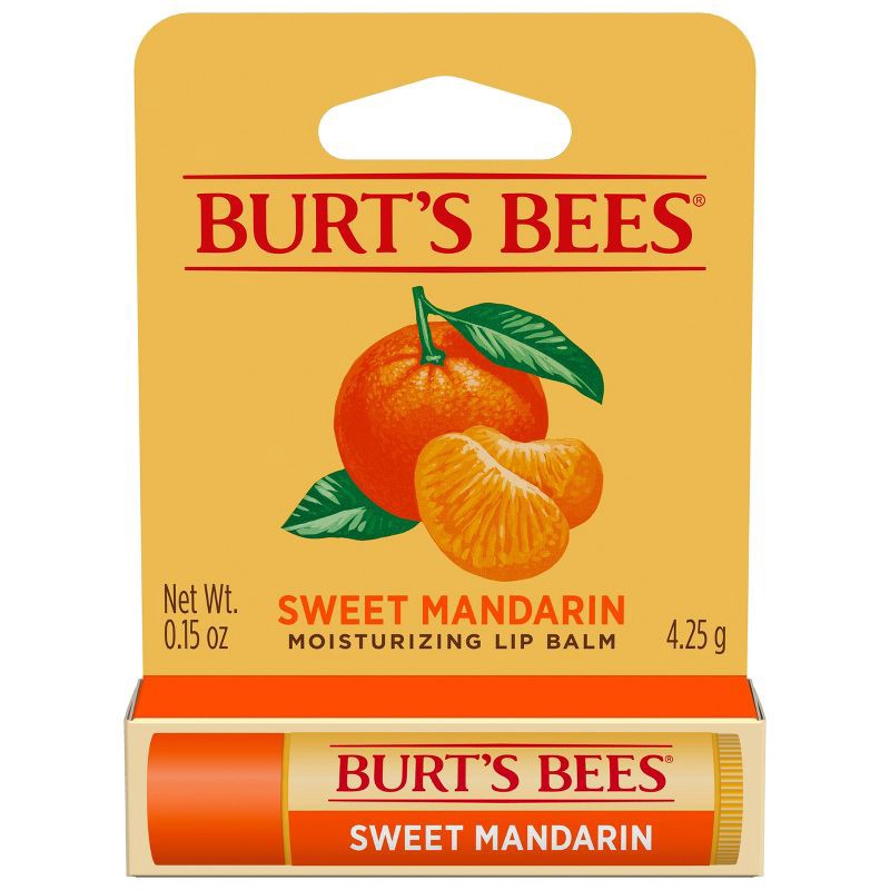 slide 1 of 10, Burt's Bees Moisturizing Lip Balm - Sweet Mandarin - 0.15oz, 0.15 oz