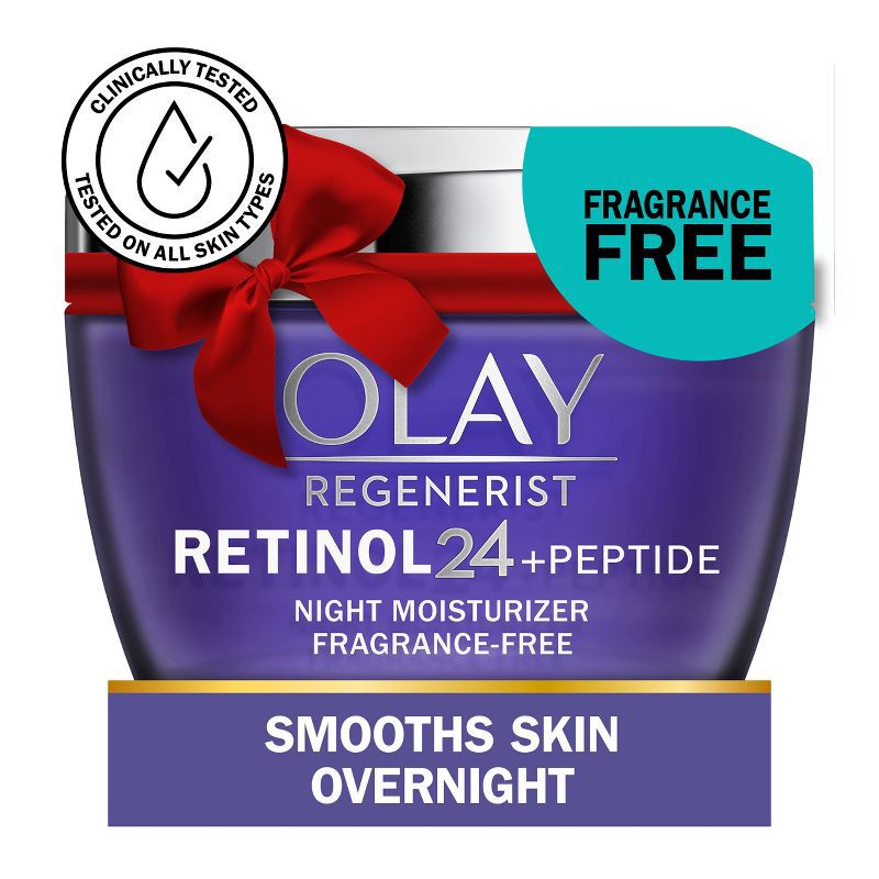 slide 2 of 13, Olay Regenerist Retinol 24 + Peptide Night Face Moisturizer Cream - 1.7oz, 1.7 oz