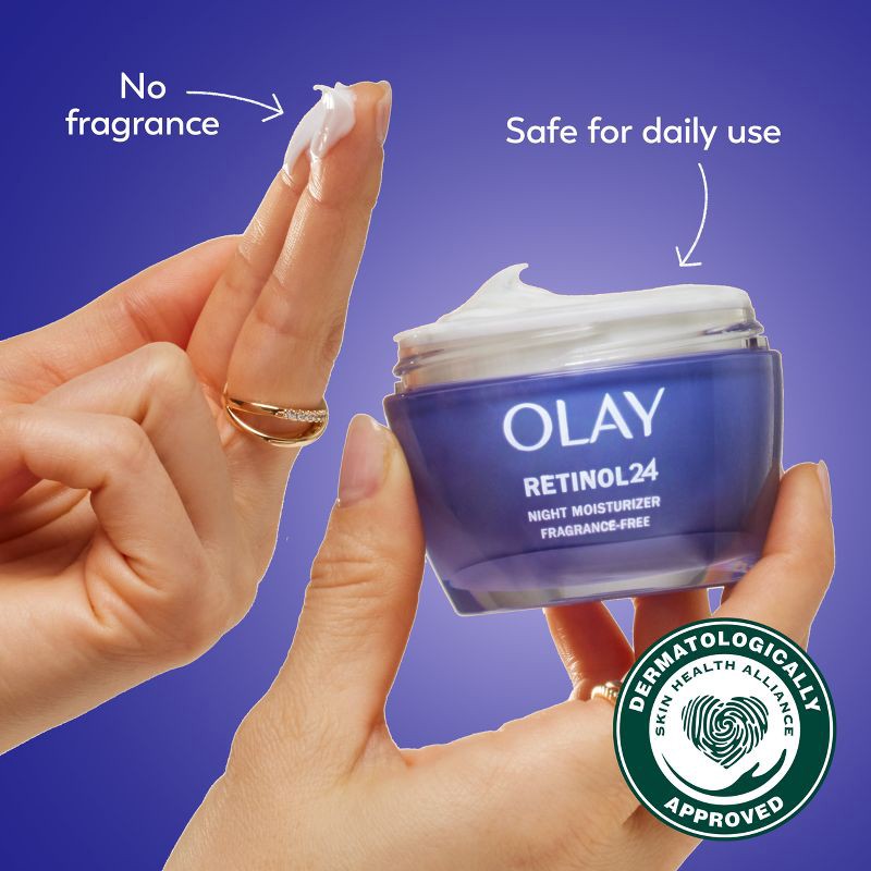 slide 7 of 16, Olay Regenerist Retinol 24 Night Face Cream Moisturizer - Fragrance Free - 1.7oz, 1.7 oz