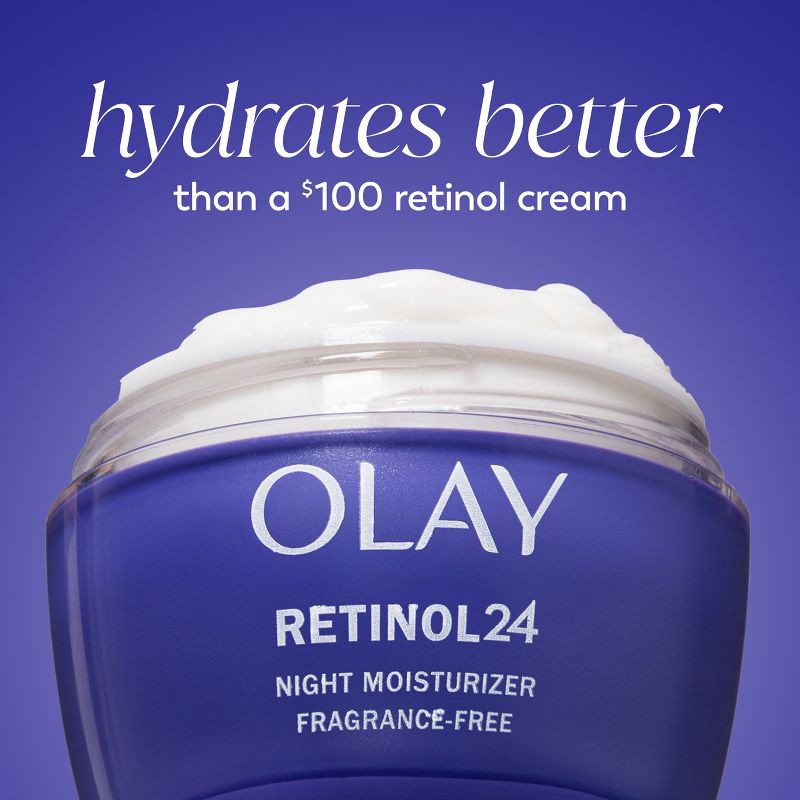slide 9 of 16, Olay Regenerist Retinol 24 Night Face Cream Moisturizer - Fragrance Free - 1.7oz, 1.7 oz