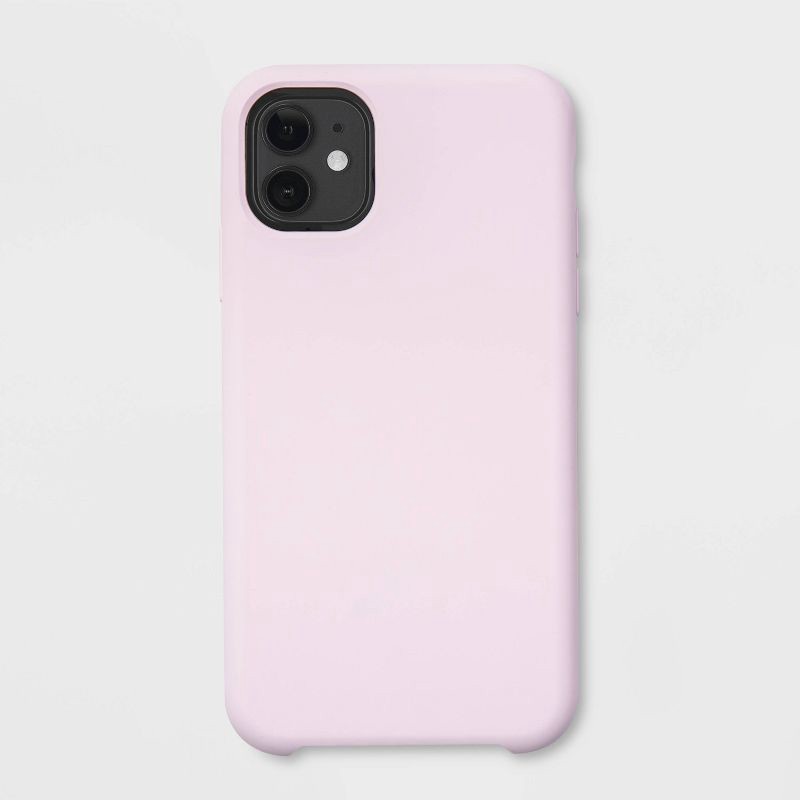 slide 1 of 3, Apple iPhone 11/XR Silicone Case - heyday™ Pink: Lightweight, Wireless Charging Compatible, 1 ct