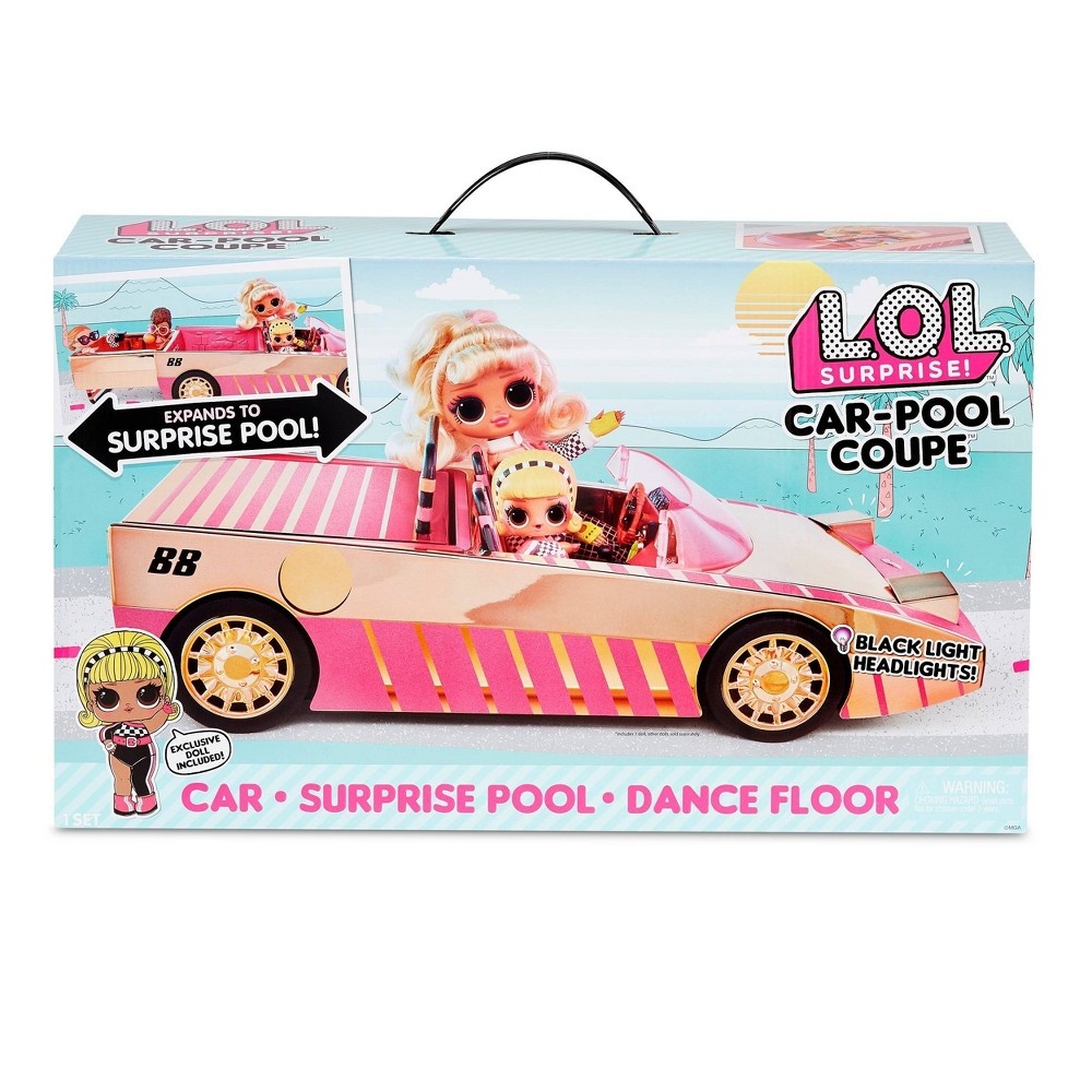 slide 2 of 7, L.O.L. Surprise! Car Pool Coupe with Exclusive Doll, Surprise Pool and Dance Floor, 1 ct