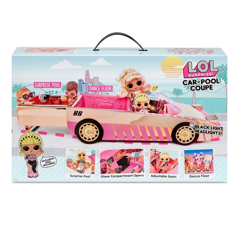 slide 4 of 7, L.O.L. Surprise! Car Pool Coupe with Exclusive Doll, Surprise Pool and Dance Floor, 1 ct
