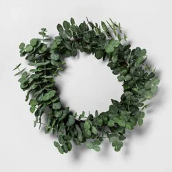 24" Faux Eucalyptus Wreath - Hearth & Hand with Magnolia