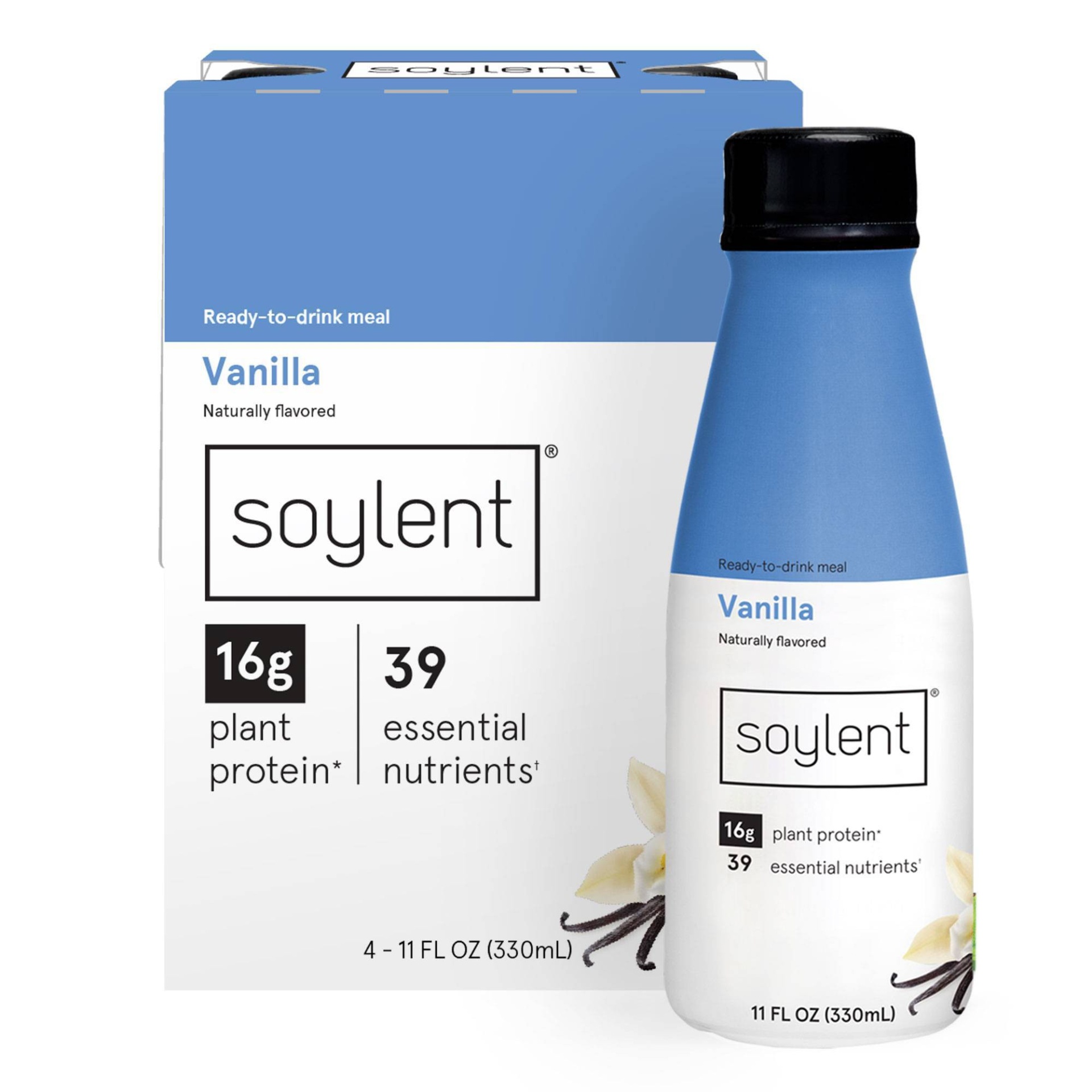 slide 1 of 3, Soylent Nutritional Shake - Vanilla, 4 ct, 11 fl oz