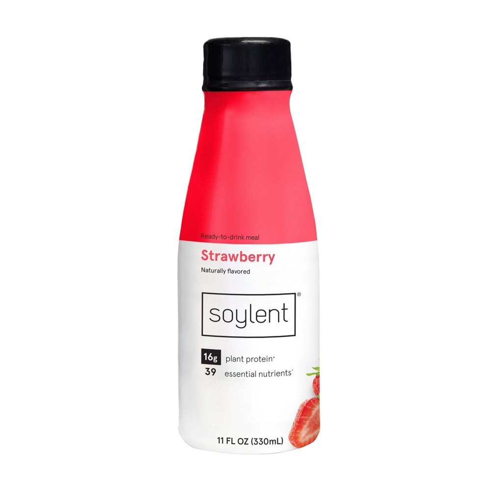 slide 2 of 3, Soylent Nutritional Shake - Strawberry, 4 ct; 44 fl oz