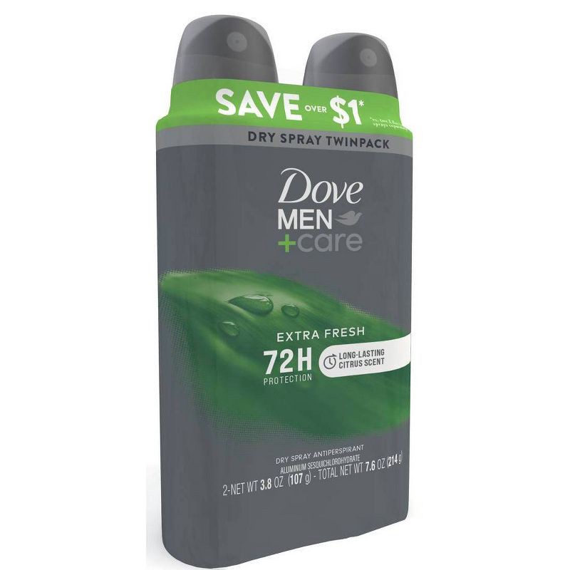 slide 4 of 10, Dove Men+Care Antiperspirant & Deodorant - Extra Fresh - 3.8oz/2ct, 7.6 oz