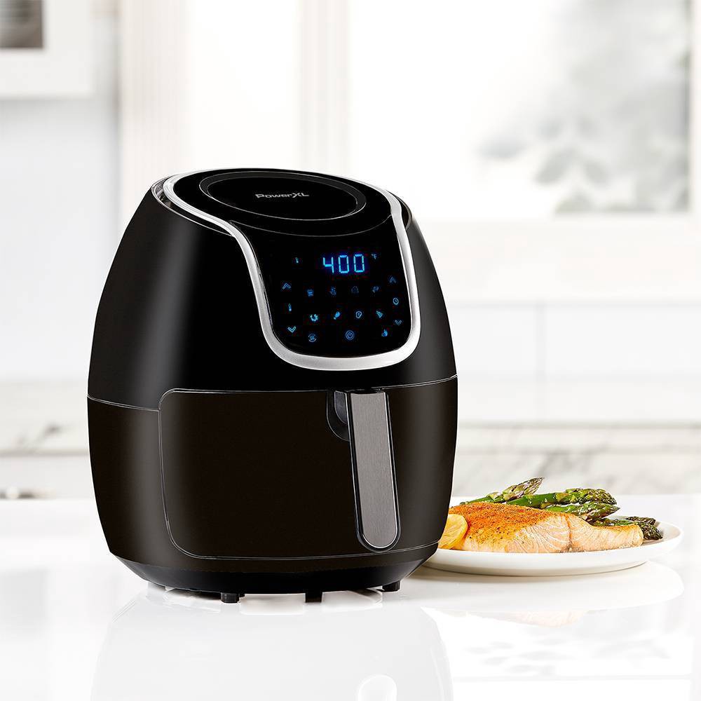 slide 4 of 4, PowerXL 7qt Vortex Air Fryer - Black, 7 qt