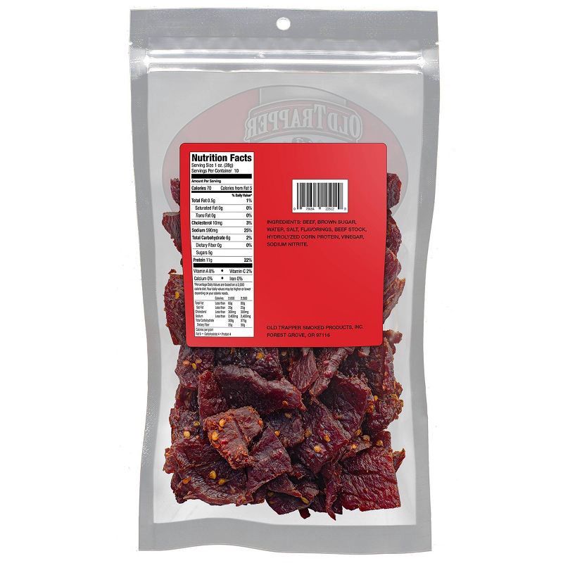 slide 2 of 3, Old Trapper Hot & Spicy Beef Jerky - 10oz, 10 oz