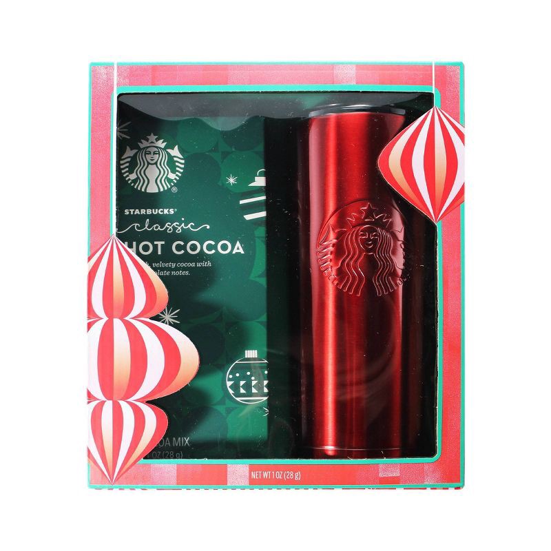 slide 1 of 3, Starbucks Tall Travel Mug with Cocoa - Christmas, 1 ct