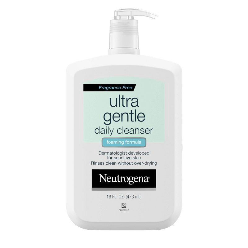 slide 2 of 9, Neutrogena Ultra Gentle Foaming Facial Cleanser, Hydrating Face Wash for Sensitive Skin - 16 fl oz, 16 fl oz