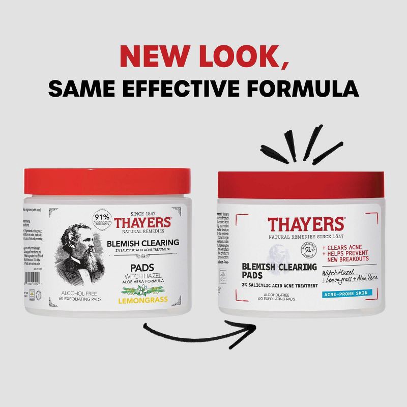 slide 3 of 8, Thayers Natural Remedies Acne Clearing Toner Pads with Salicylic Acid - 60ct, 60 ct