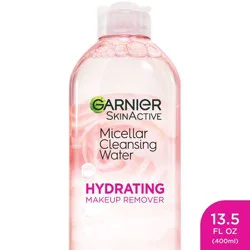 Garnier Micellar Water with Rose Water and Glycerin Hydrating Makeup Remover - 13.5 fl oz: Hypoallergenic, Paraben-Free, Sulfate-Free