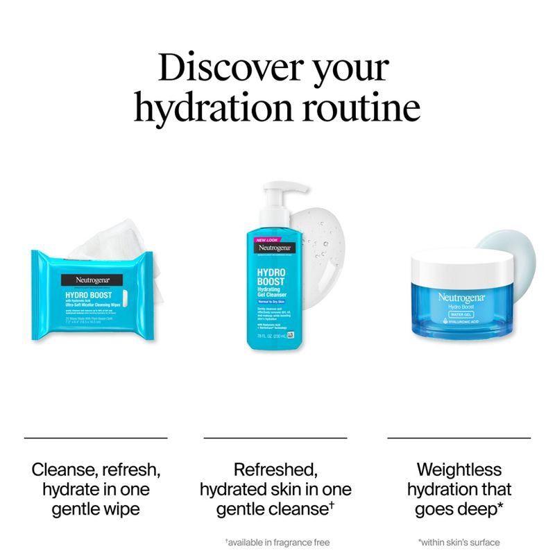 slide 10 of 13, Neutrogena Hydro Boost Makeup Remover Wipes - Ultra Soft Micellar Facial Cleansing with Hyaluronic Acid - 25ct, 25 ct