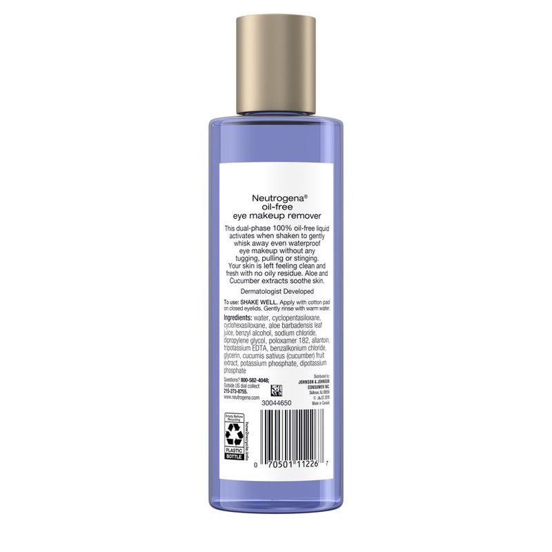 slide 2 of 8, Neutrogena Gentle Oil-Free Eye Makeup Remover & Cleanser for Sensitive Eyes - 8 fl oz, 8 fl oz