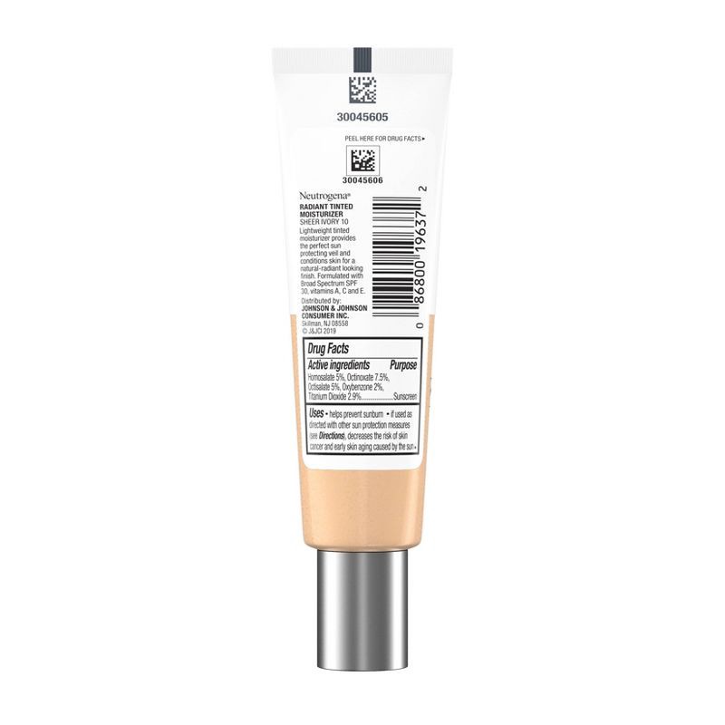 slide 6 of 6, Neutrogena Healthy Skin Radiant Tinted Facial Lightweight Moisturizer with Vitamins A, C, & E, SPF 25 - Sheer Fair 20 - 1.1 fl oz, 1.10 fl oz