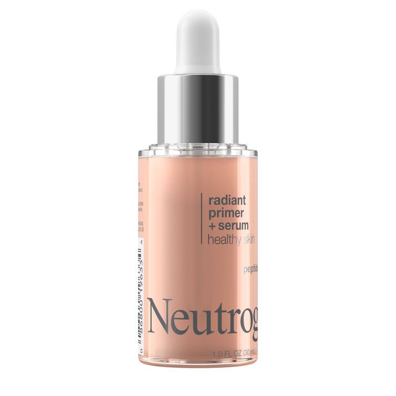 slide 4 of 5, Neutrogena Healthy Skin Radiant Booster Primer & Serum with Peptides & Pearl Pigments, 1 ct