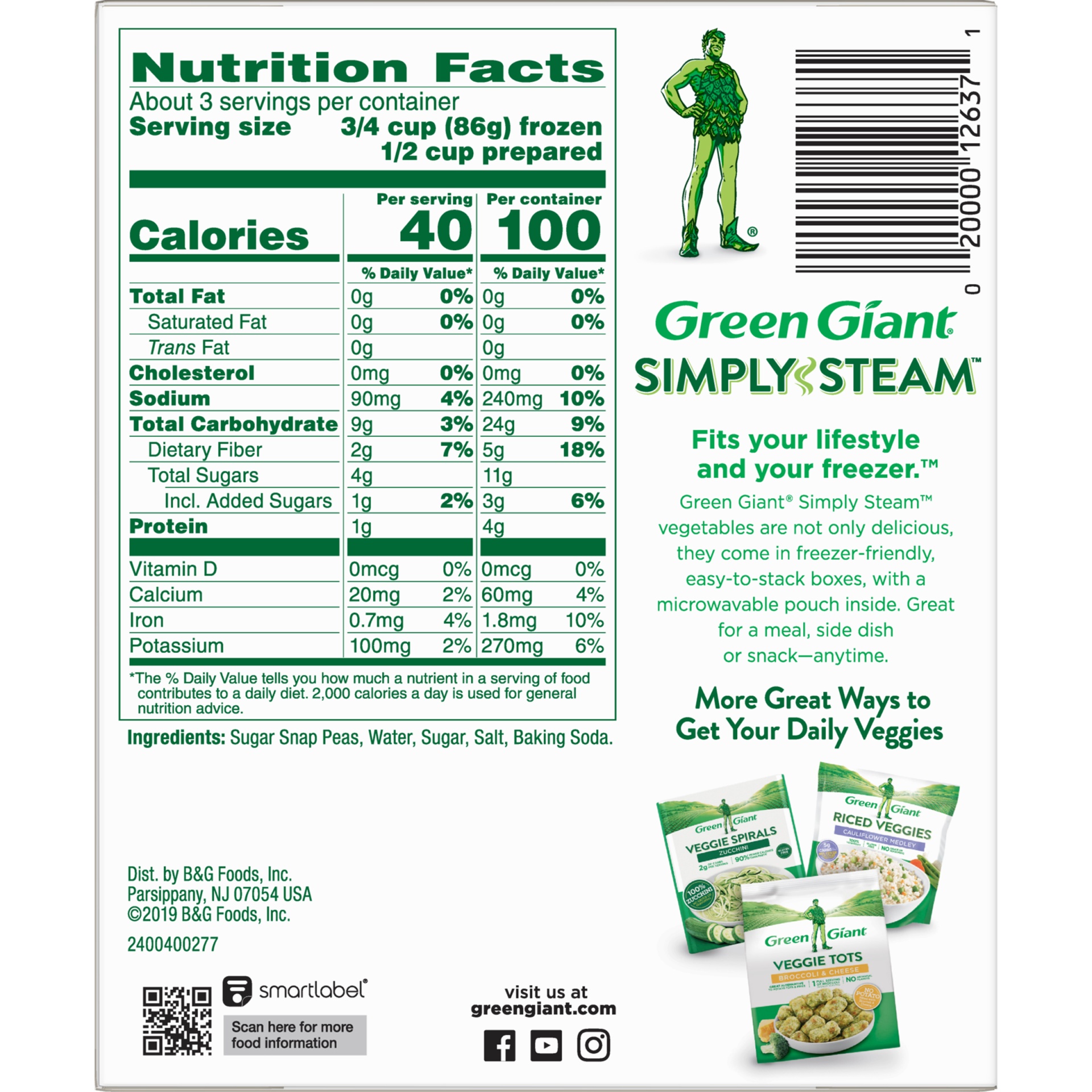 slide 5 of 8, Green Giant Sugar Snap Peas Healthy Heart, 9 oz