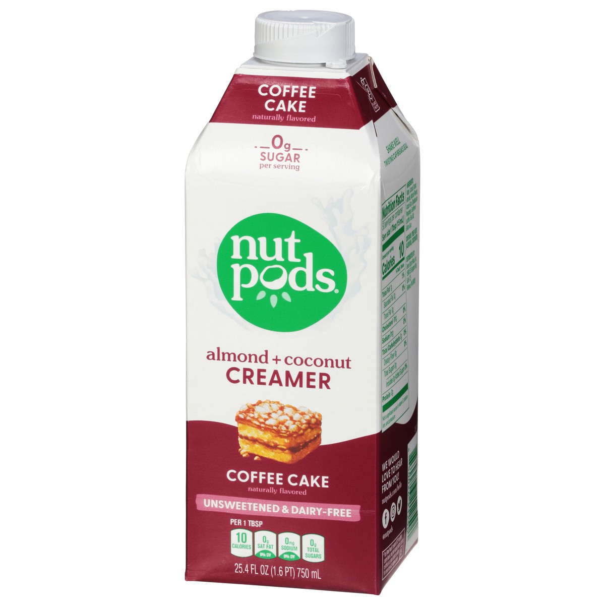 slide 4 of 13, nutpods Almond + Coconut Coffee Cake Creamer 25.4 fl oz, 1 ct