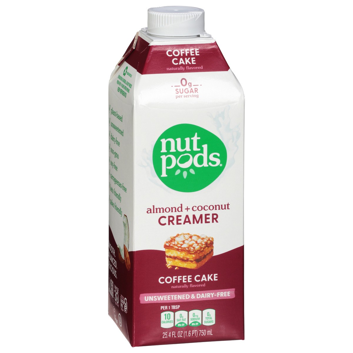 slide 9 of 13, nutpods Almond + Coconut Coffee Cake Creamer 25.4 fl oz, 1 ct