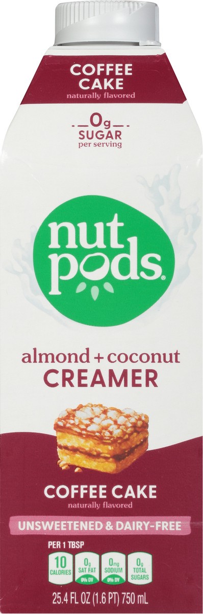 slide 13 of 13, nutpods Almond + Coconut Coffee Cake Creamer 25.4 fl oz, 1 ct