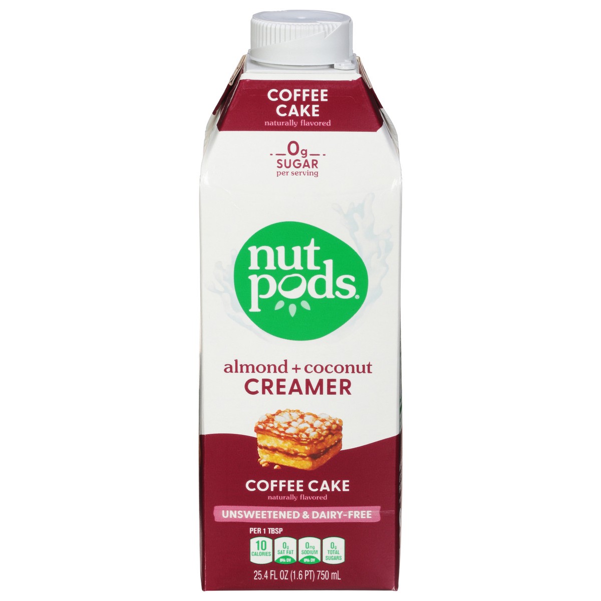 slide 1 of 13, nutpods Almond + Coconut Coffee Cake Creamer 25.4 fl oz, 1 ct