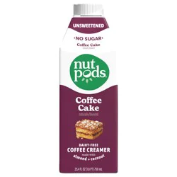 nutpods Unsweetened Coffee Cake Coffee Creamer, Dairy-Free