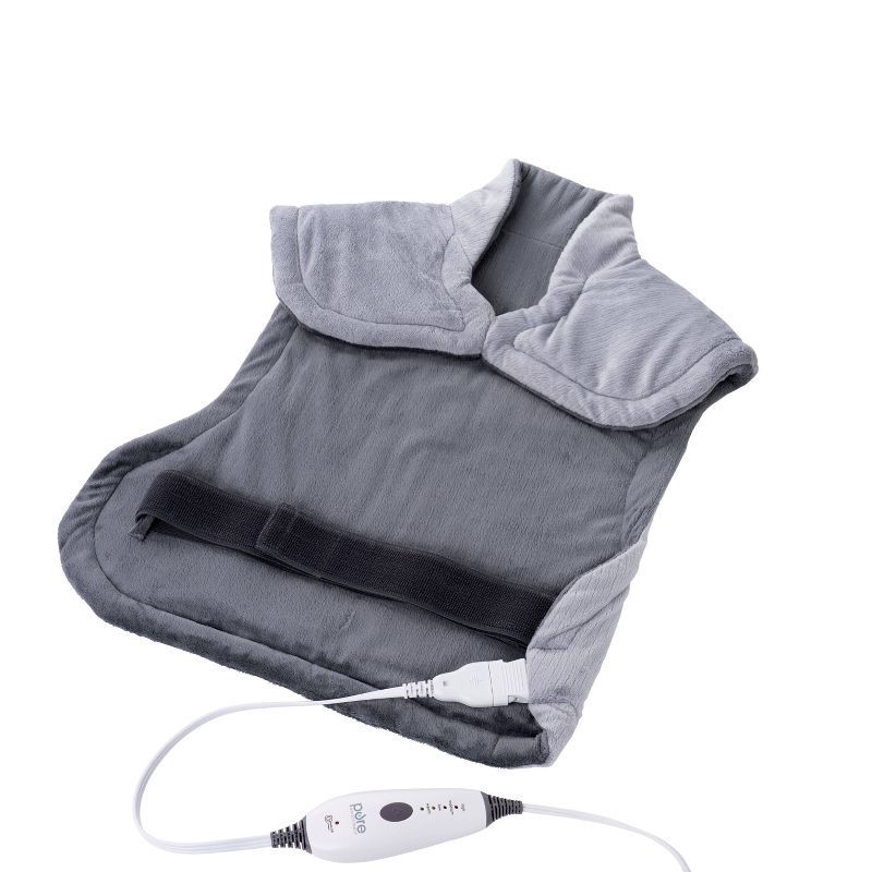 slide 10 of 10, Pure Enrichment PureRelief XL Extra-Long Back and Neck Heating Pad - 29" x 24" - Gray, 1 ct